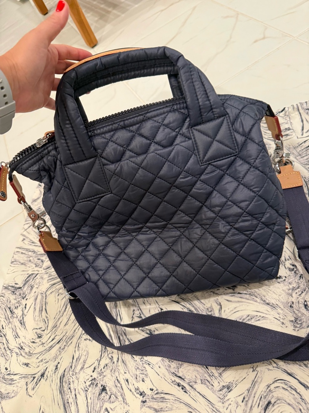 MZ Wallace Navy Small Sutton Deluxe NWOT - Picture 10 of 14